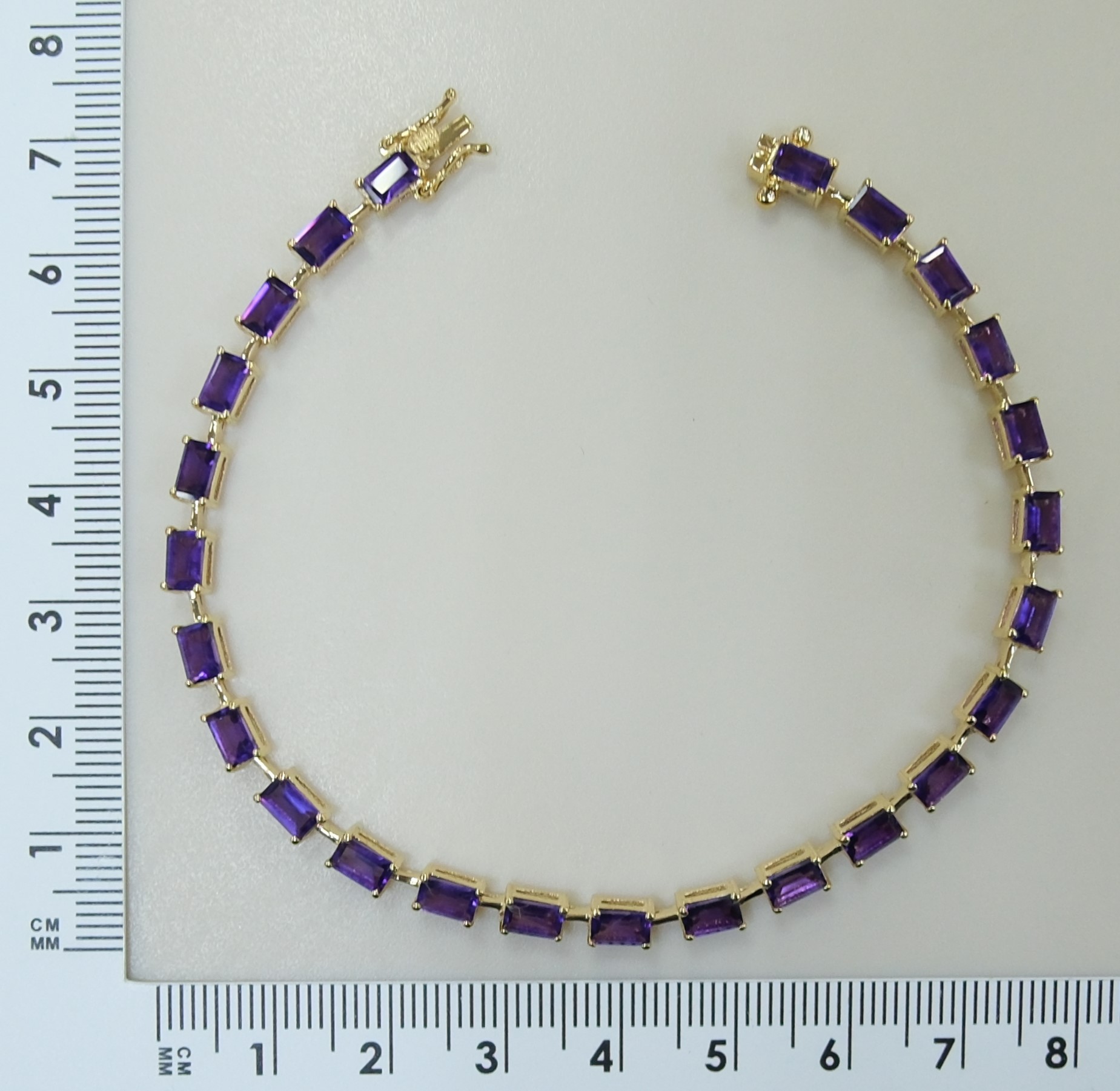 Серебряный браслет с аметистами